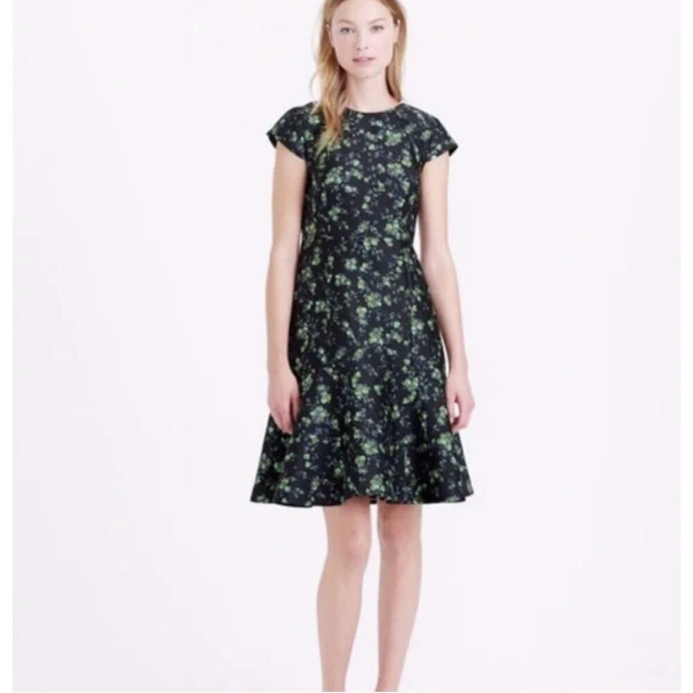 J.Crew Collection Classic Verdant Jacquard Dress